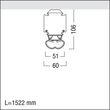 42182822 Zumtobel TECTON B BASIC L1522 LED5200-840 EVG WH Produktbild Additional View 3 S