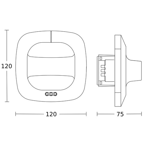 002978 Steinel Präsenzmelder Dual HF COM1 - Unterputz Weiß Produktbild Additional View 1 L
