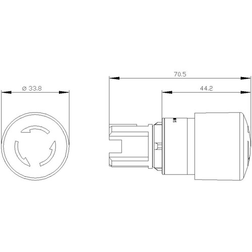 3SU1000-1GB20-0AA0 Siemens Pilzdrucktast Not-Halt rot Produktbild Additional View 1 L