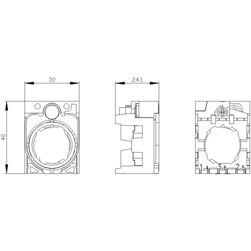 3SU1500-0AA10-0AA0 Siemens Halter f. 3 Module, Kunststoff Produktbild Additional View 1 L