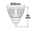 111807 Isoled LED Strahler GU4 12V AC/DC 3W 240LM 2700K 38° Dimm. Produktbild Additional View 2 S