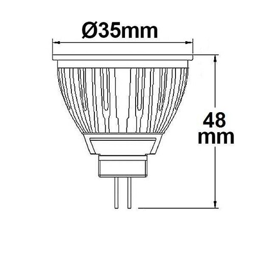 111807 Isoled LED Strahler GU4 12V AC/DC 3W 240LM 2700K 38° Dimm. Produktbild Additional View 2 L