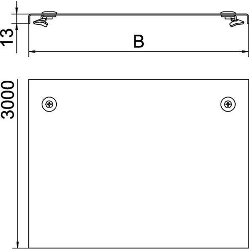 6052150 Obo DRL 150 FS Deckel mit Drehriegel für Kabelrinne und Kabelleit Produktbild Additional View 1 L