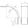 7131632 Obo DBV 60 100 F DD Deckel für Vertikalbogen 90° fallend B100mm  Stahl Produktbild Additional View 1 S