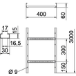 6208570 Obo LG 640 VS 3 FT Kabelleiter gelocht, mit VS Sprosse 60x400x3000  St Produktbild Additional View 1 S