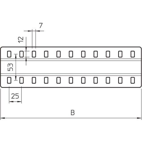 7070306 Obo SSLB 100 DD Stoßstellenleiste breit, mit 2 Befestig Produktbild Additional View 1 L