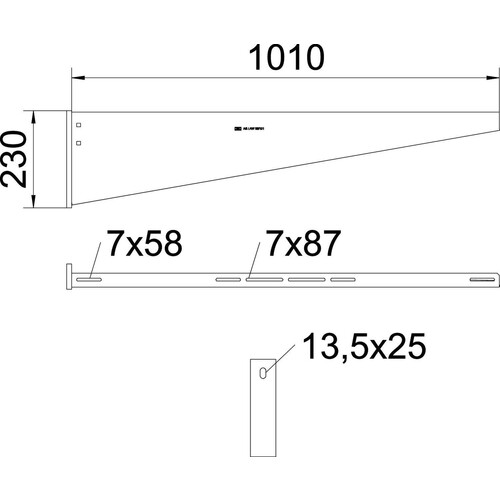 6418724 Obo AW 55 101 FT Wand  und Stielausleger mit angeschweißter Kopfpl Produktbild Additional View 1 L