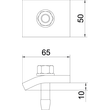 6355048 Obo KWH 10 FT Klemmwinkel mit Hakenschraube, h = 10 mm 60x50  Stahl t Produktbild Additional View 1 S