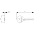 3SU1950-0FP80-0AA0 Siemens Schlüssel für Schlüsselschalter CES Schließ-Nr. SSG 10 Produktbild Additional View 1 S