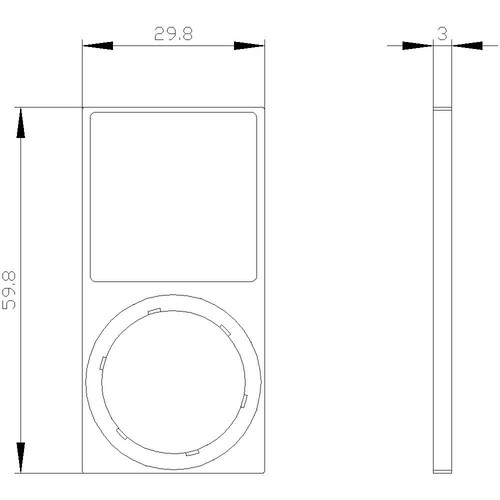 3SU1900-0AQ10-0AA0 Siemens Schilderträger für 27x27mm Produktbild Additional View 1 L