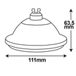 112282 ISOLED ES111 GU10 COB SPOT 13W 75° WW 3000K 800lm Produktbild Additional View 2 S