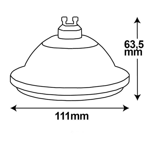 112282 ISOLED ES111 GU10 COB SPOT 13W 75° WW 3000K 800lm Produktbild Additional View 1 L