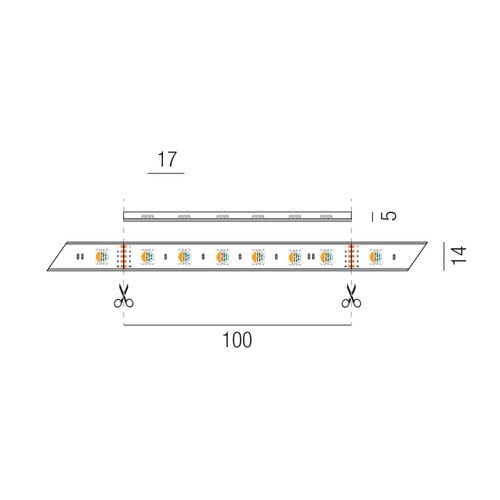 69375/300-RGBSWW Leuchtwurm LED Strip RGB-SWW 24V IP67 19,2W Rolle 3m Produktbild Additional View 1 L