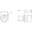 3SU1002-2BM60-0AA0 Siemens Knebel- schalter, beleuchtbar 2mm rund, sw/ws Produktbild Additional View 1 S