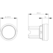 3SU1000-0AB20-0AA0 Siemens Drucktaster 22mm, rund, Kunststoff, rot Produktbild Additional View 1 S