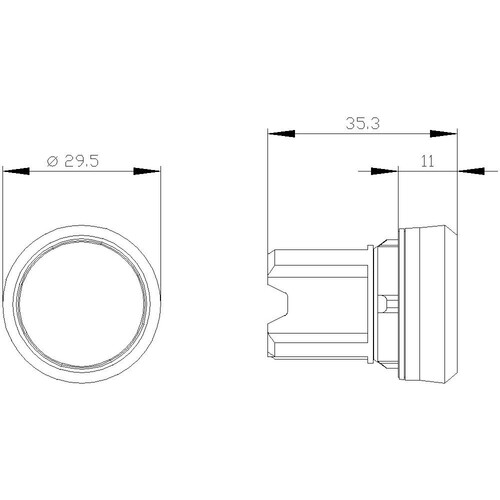 3SU1000-0AB20-0AA0 Siemens Drucktaster 22mm, rund, Kunststoff, rot Produktbild Additional View 1 L