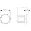 3SU1900-0FA10-0AA0 Siemens Blind- verschluss für runde Befehlsstellen, sw Produktbild Additional View 1 S