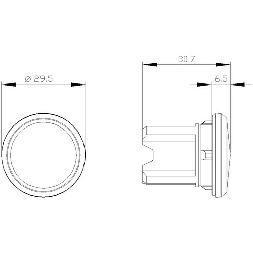 3SU1900-0FA10-0AA0 Siemens Blind- verschluss für runde Befehlsstellen, sw Produktbild Additional View 1 L