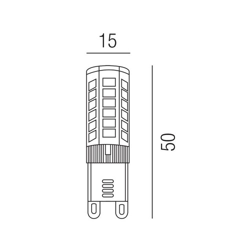 MY-Korn-G9-4WD Leuchtwurm G9 LED 3,5W 2700K 330Lm Dimmbar Produktbild Additional View 1 L