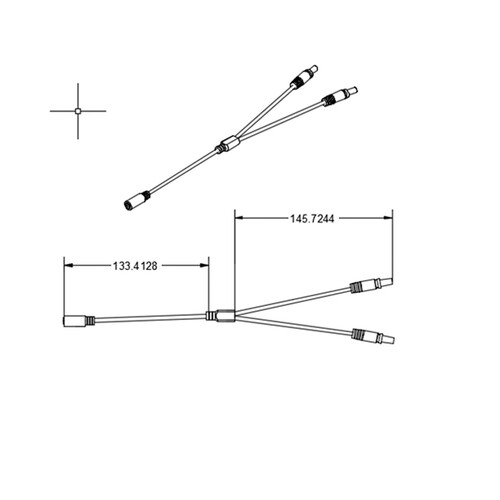 111971 Isoled 2-fach Rundstecker- Verteiler,1xIN,2xOUT Produktbild Additional View 1 L