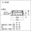 60815874 Zumtobel LED Einbaudownlight Panos EVO R200L 22W Produktbild Additional View 3 S