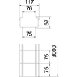 6017436 Obo CGR 50 100 FT C Gitterrinne 50x100x3000  Stahl tauchfeuerverzinkt Produktbild Additional View 1 S