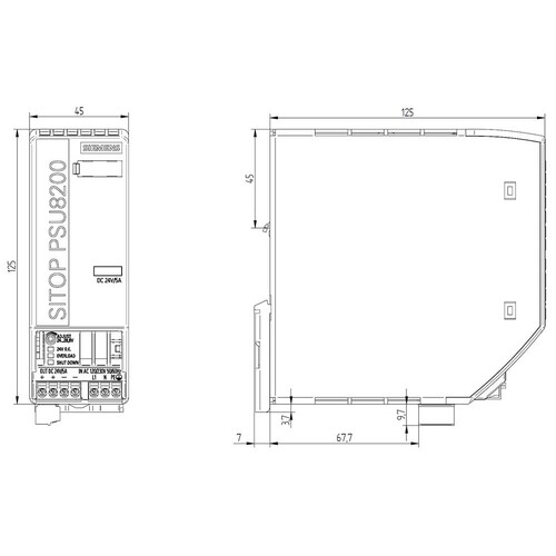 6EP3333-8SB00-0AY0 Siemens Sitop PSU8200 24v 5A AC120/230V Produktbild Additional View 2 L