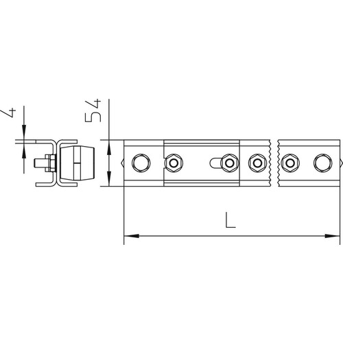 5015270 OBO Potentialausgleichschiene EX-geschützt EX PAS 10 Produktbild Additional View 1 L