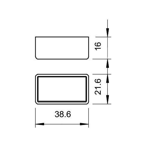 1124502 Obo 1268 SK OR Schutzkappe zu Typ 1268 38,6x21,6x16  Polyethylen Produktbild Additional View 1 L