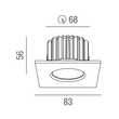 MY-6865-NI Leuchtwurm COB LED Einbaustrahler 230V 8W Produktbild Additional View 1 S