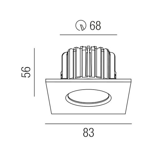 MY-6865-NI Leuchtwurm COB LED Einbaustrahler 230V 8W Produktbild Additional View 1 L