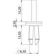6178525 OBO KSN22 Spreizniete 6,3mm lichtgrau RAL 7035 Produktbild Additional View 1 S