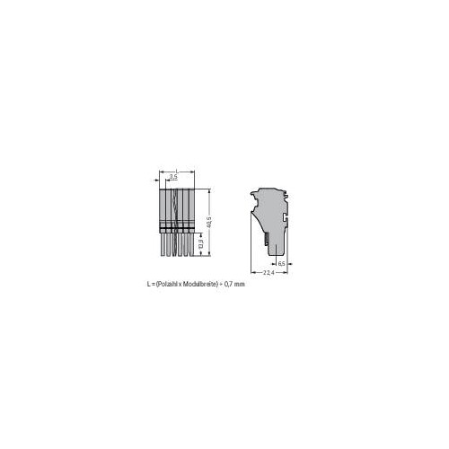 2020-108 WAGO X-COM-S-1L FL 8-POLIG GRAU Produktbild Additional View 1 L