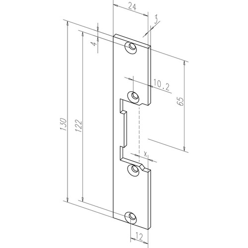 -------09635-01 Eff Eff SCHLIESSBLECH KL 096 130MM EST UNIVERSAL Produktbild Additional View 1 L