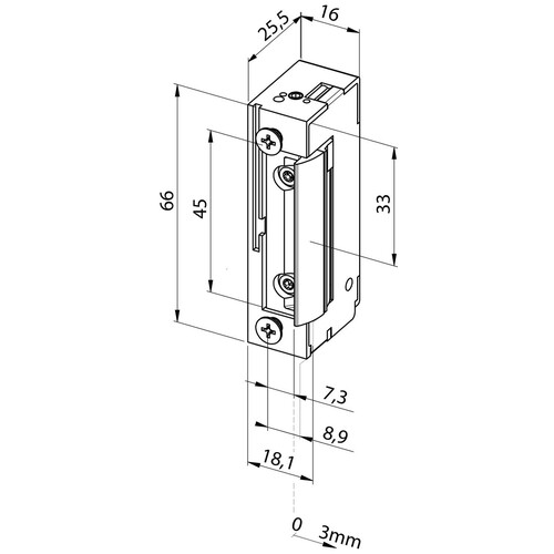138F--------F91 Eff Eff 138F SICHERHEITSTÜRÖFFNER O.STULP 24 V GS FA Produktbild Additional View 1 L