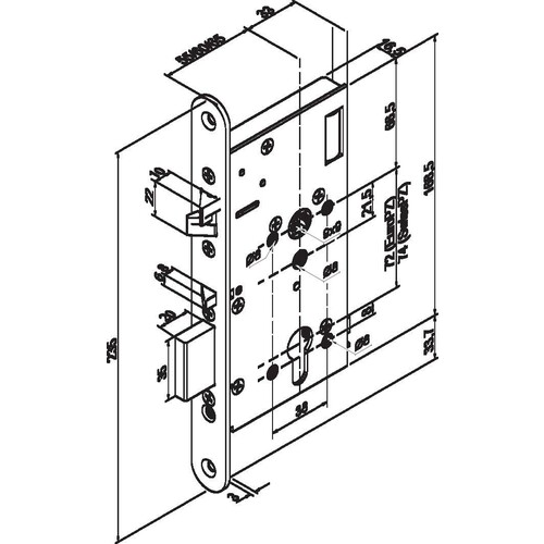 509X502PZ-----1 Eff Eff SI SCHLOß MOTORAUSFÜHRUNG 509X502 55/24/72 PZ 12  Produktbild Additional View 1 L