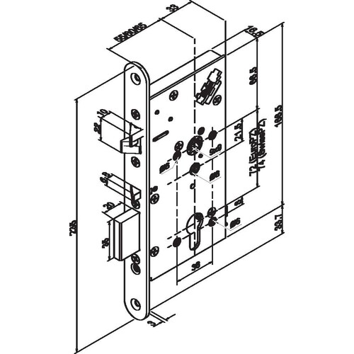 709X702PZX--G41 Eff Eff SI SCHLOß DRÜCKERSTEUERUNG 709X 65/24/72 PZ O.PAN Produktbild Additional View 1 L