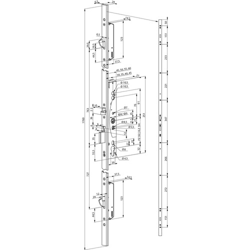 729X200PZ---G41 Eff Eff ELEKTRO MEHRFACHVERRIEGELUNG 729X 35/24/92 PZ U Produktbild Additional View 1 L