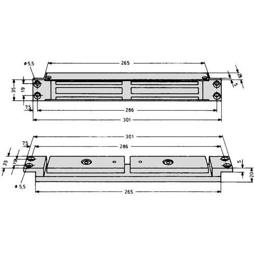 827-------44F90 Eff Eff FLÄCHENMAGNET 827 ALUF. KPL. 12/24 V GS Produktbild Additional View 1 L