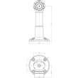 830-3BW2UD--F90 Eff Eff MAGNET 830 300N BODEN/WAND 24 V GS 220MM DÄMPFER U-TAST Produktbild Additional View 1 S