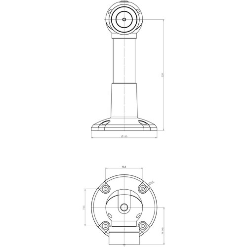 830-3BW2UD--F90 Eff Eff MAGNET 830 300N BODEN/WAND 24 V GS 220MM DÄMPFER U-TAST Produktbild Additional View 1 L