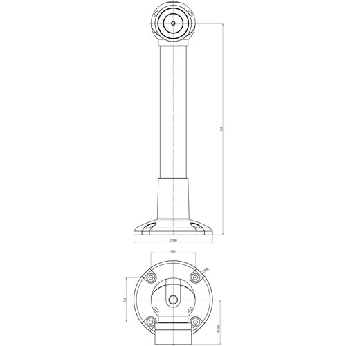 830-3BW3-D--F90 Eff Eff MAGNET 830 300N BODEN/WAND 24 V GS 350MM DÄMPFER Produktbild Additional View 1 L