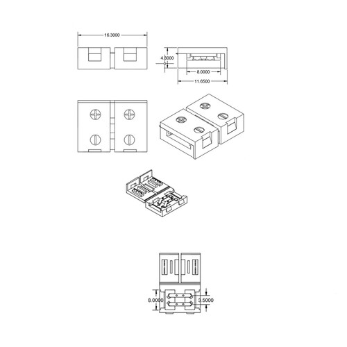 111620 Isoled Flexverbinder 2 Polig 8mm Breite IP20 Produktbild Additional View 1 L