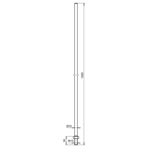 101001 Dehn Fangspitze D 10mm L 1000mm NIRO Produktbild Additional View 2 L