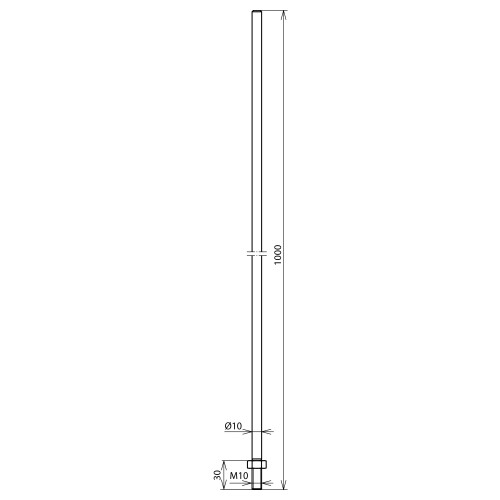 101001 Dehn Fangspitze D 10mm L 1000mm NIRO Produktbild Additional View 1 L