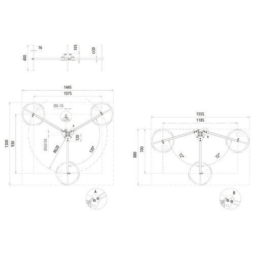 105351 Dehn Dreibeinstativ höhenverstellbar und Produktbild Additional View 1 L