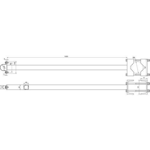 105363 Dehn Abstandshalter L 1000mm f. DEHNiso-Combi Produktbild Additional View 1 L