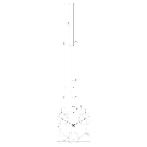 105525 Dehn Fangstange D 22/16/10mm L 2500mm Al Produktbild Additional View 2 L
