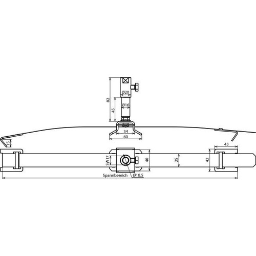 123110 Dehn Halter f. Fangeinrichtungen D 10mm an Produktbild Additional View 2 L