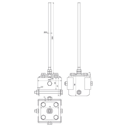 146309 Dehn Spannkappe m. Fangspitze L 300mm NIRO Produktbild Additional View 2 L